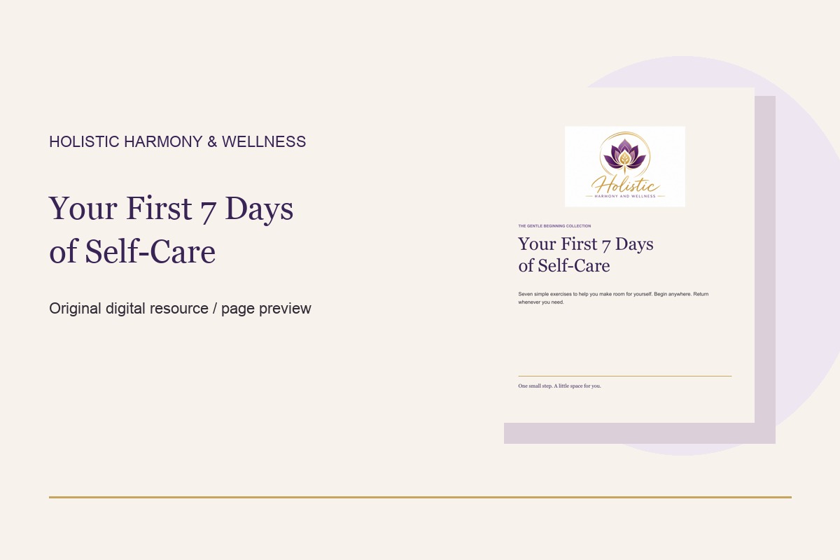 Actual pages of the 12-page seven-day booklet